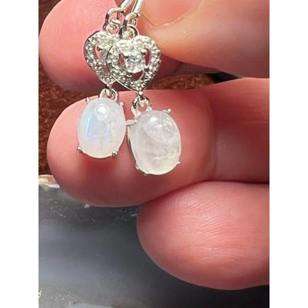 Beautiful Moonstone Earrings for Pierced Ears